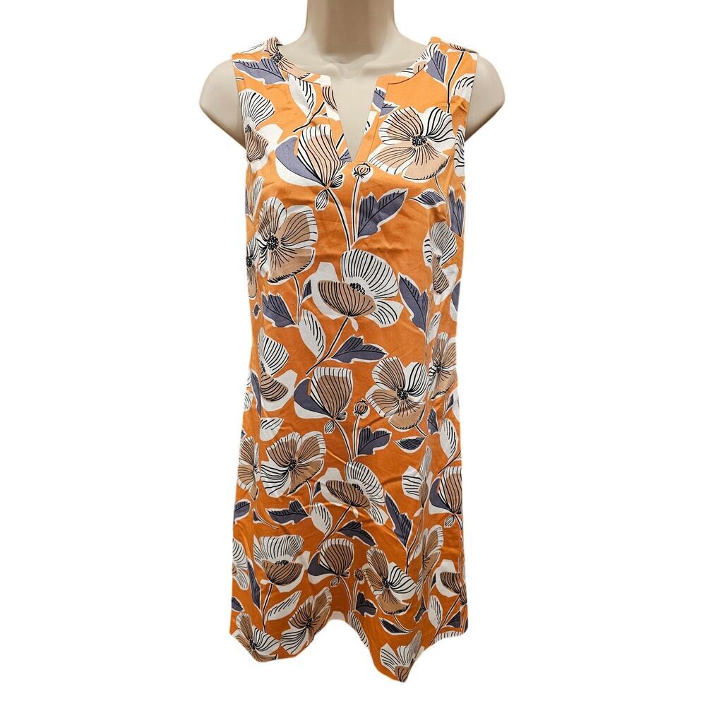 Nine West Floral Orange Sheath Dress Small Size 4 - Picture 2 of 9